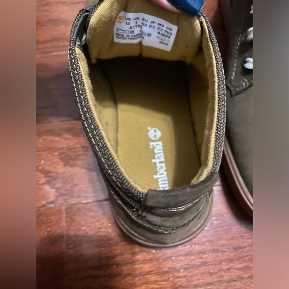 Timberland suede canvas olive ankle boots - Picture 6 of 12